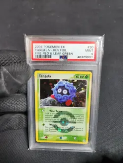 2004 Pokemon ex Fire Red Leaf Green Tangela Reverse Holo Foil 30 Graded PSA 9 - Image 3