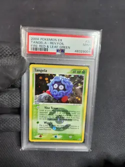 2004 Pokemon ex Fire Red Leaf Green Tangela Reverse Holo Foil 30 Graded PSA 9 - Image 6