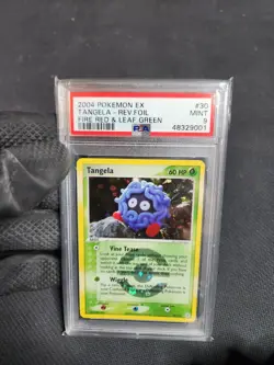 2004 Pokemon ex Fire Red Leaf Green Tangela Reverse Holo Foil 30 Graded PSA 9 - Image 8