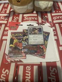 Pokémon TCG Scarlet & Violet - Destined Rivals 3 Pack Blister Kangaskhan IN HAND - Image 1
