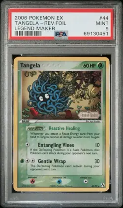 2006 Pokémon EX Legend Maker 44 Tangela Reverse PSA 9 Mint - Image 3