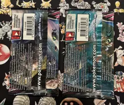x2 Empty Booster Pack Unified Minds Mewtwo Mew Espeon Deoxys No Card Pokemon TCG - Image 4