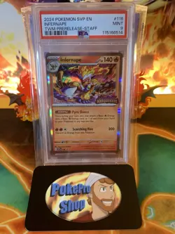 2024 Pokémon Scarlet & Violet Twilight Masquerade Infernape SVP116 STAFF - PSA 9 - Image 1