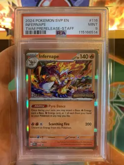 2024 Pokémon Scarlet & Violet Twilight Masquerade Infernape SVP116 STAFF - PSA 9 - Image 5