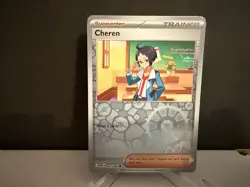 2025 Pokemon TCG Trainer Cheren 081 S&V White Flare Reverse Holo U Card NM+ - Image 1