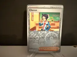 2025 Pokemon TCG Trainer Cheren 081 S&V White Flare Reverse Holo U Card NM+ - Image 2