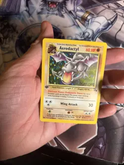 (HPL) Pokemon Card – Aerodactyl 1/62 Holo 1st Ed Prerelease STAMPED – Fossil LP - Image 20