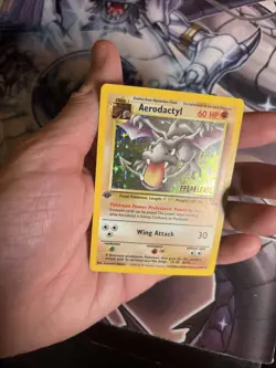 (HPL) Pokemon Card – Aerodactyl 1/62 Holo 1st Ed Prerelease STAMPED – Fossil LP - Image 21