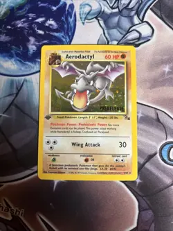 (HPL) Pokemon Card – Aerodactyl 1/62 Holo 1st Ed Prerelease STAMPED – Fossil LP - Image 22