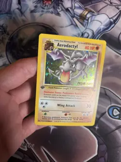 (HPL) Pokemon Card – Aerodactyl 1/62 Holo 1st Ed Prerelease STAMPED – Fossil LP - Image 25