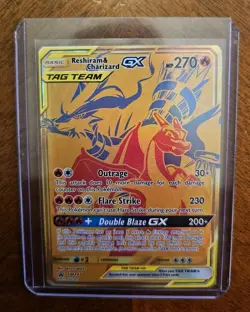 PokÃ©mon TCG Reshiram & Charizard GX Sun & Moon SM247 Holo Promo Card - Image 1