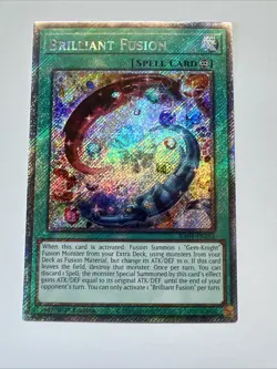 Yugioh TCG Brilliant Fusion RA04-EN254 Platinum Secret Rare Stampede Near Mint - Image 3