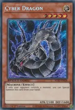 *** CYBER DRAGON *** 1ST EDITION SECRET RARE SPEED DUEL SGX3-EN128 YUGIOH! - Image 1