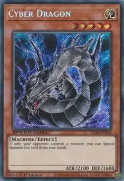 *** CYBER DRAGON *** 1ST EDITION SECRET RARE SPEED DUEL SGX3-EN128 YUGIOH! - Image 2