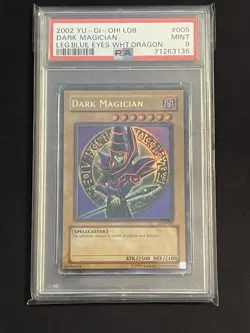 Dark Magician LOB-005 PSA 9 Mint Unlimited Rare - Image 1