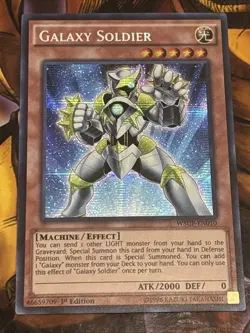 Yu-Gi-Oh! TCG Galaxy Soldier WSUP-EN010 1st Edition Prismatic Secret Rare VLP - Image 1