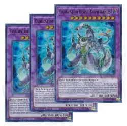 Yugioh - Gladiator Beast Domitianus x 3 - 1st Edition Ultra Rare NM - Free Holo - Image 2