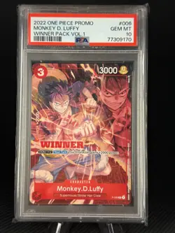 PSA 10 Monkey.D.Luffy - P-006 (Winner Pack Vol. 1) One Piece Promotion Card - Image 1