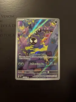 PokÃ©mon TCG Gastly Illustration Rare Holo Card 177/162 Temporal Forces - Image 1