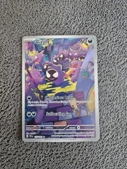 PokÃ©mon TCG Gastly Illustration Rare Holo Card 177/162 Temporal Forces - Image 1