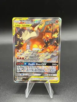 Reshiram & Charizard GX SM201 Holo Pokemon Promo Card LP+/NM YD1 - Image 1