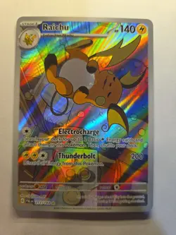 PokÃ©mon Sv02: Paldea Evolved Raichu Holo Illustration Card 211/193 - Image 1