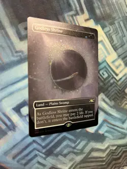 MTG Borderless Galaxy Foil Godless Shrine NM- Unplayed Unfinity - Image 3