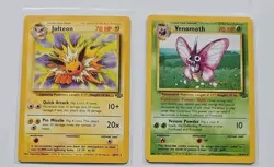 Pokemon TCG Vintage WOTC Jungle Rare Jolteon Venomoth Card Lot - Image 1