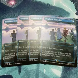 Prophetic Beginning Preordain -MTG: Final Fantasy  - Borderless Promo Pack Fresh - Image 1