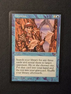 MTG Intuition Tempest Regular Lightly Played Magic The Gathering - Image 1