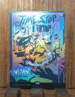 MTGðŸŒŠ Time Stop (Rainbow Foil) Secret Lairâœ¨ Drop NEAR MINT...ðŸ’•â¤ï¸ - Image 2