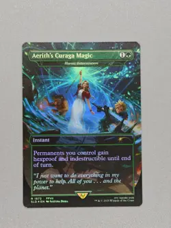 MTG x FINAL FANTASY SECRET LAIR - AERITH'S CURAGA MAGIC #1872 RAINBOW FOIL - Image 1