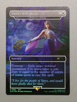 MTG x FINAL FANTASY SECRET LAIR - YUNA'S HOLY MAGIC #1868 RAINBOW FOIL - Image 1