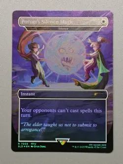 MTG x FINAL FANTASY SECRET LAIR - POROM'S SILENCE MAGIC #7003 RAINBOW FOIL - Image 1