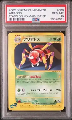 PSA10 Ariados 1ED 008/092 Pokemon Card Japanese - Image 1