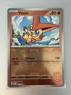 Pokemon Cards - Victini (Master Ball Reverse Holo) R 012/086 SV11B Black Bolt - Image 1