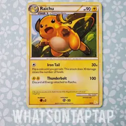 Pokemon Card Raichu 19/30 Common HGSS Trainer Kit Gyarados Raichu Deck LP - Image 1