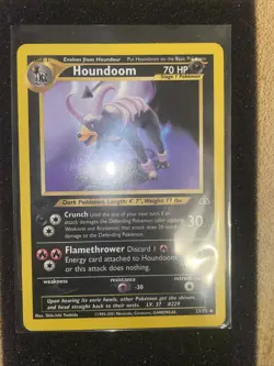2001 Pokemon TCG Houndoom Neo Discovery #23/75 Light Played 1st Edition - Image 1