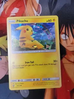 Pikachu 28/73  (Cracked Ice Holo) Deck Exclusive - Shining Legends Pokemon - Image 1