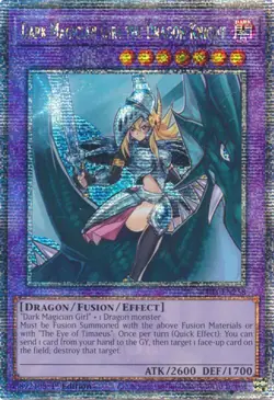 Dark Magician Girl the Dragon Knight (Quarter Century Secret Rare) RA03-EN258 Quarter Century Bonanza 1st Edition - Image 1