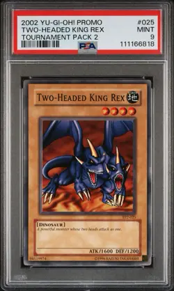 2002 Yu-Gi-Oh! Two-Headed King Rex Tournament Pack 2 TP2 Common PSA 9 - Image 3