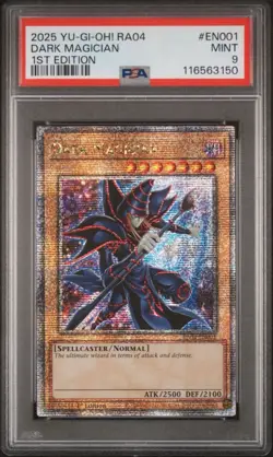 Dark Magician (New Art) (Quarter Century Secret Rare) RA04-EN001 Quarter Century Stampede 1st Edition - Image 2