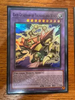 Yugioh Gate Guardian of Thunder and Wind MAZE-EN004 Super Rare 1st Edition NM - Image 2