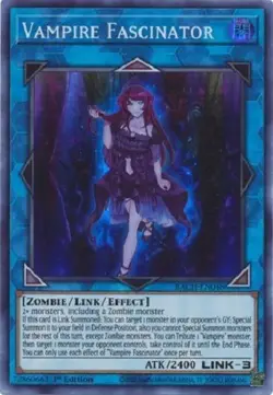 Yugioh - Vampire Fascinator - 1st Edition Super Rare NM - Free Holo Card - Image 1