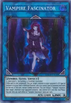 Yugioh - Vampire Fascinator - 1st Edition Super Rare NM - Free Holo Card - Image 2