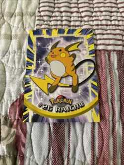 RAICHU #26 Topps TV Animation BLACK LOGO Pokemon Card - Image 1