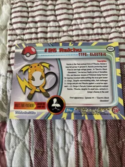RAICHU #26 Topps TV Animation BLACK LOGO Pokemon Card - Image 4