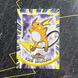 RAICHU #26 Topps TV Animation BLACK LOGO Pokemon Card - Image 3