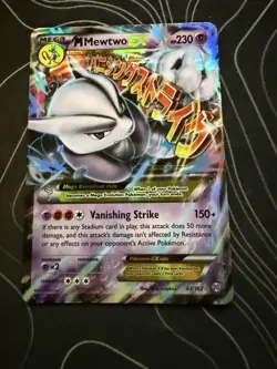 M Mewtwo EX 63/162 Pokemon Card TCG XY Breakthrough Holo - Image 1