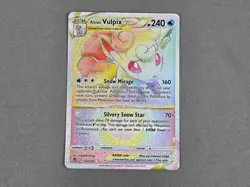 Pokemon Vulpix 197/195 V Star Secret Rare SWSH Silver Tempest TCG Card - Image 1